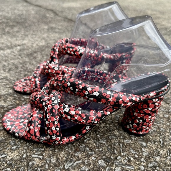 Rebecca Minkoff Women's Sz 8 M Amandine Floral Print Block Heel Slide On Sandal - Picture 3 of 16